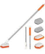 4 in 1 Tile Tub Scrubber with Long Handle Upgraded Shower Cleaning Brush... - $39.13