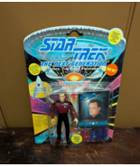 STAR TREK The Next Generation Mischievous &quot;Q&quot; Action Figure Vtg. Playmat... - $10.69