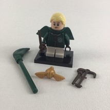 Lego Wizarding World Harry Potter Minifig Draco Malfoy Broom Golden Snit... - £15.49 GBP