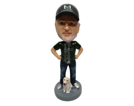 Custom Bobblehead Strong dude wearing t-shirt and jeans proud of him self - Pet  - £79.75 GBP