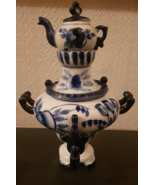 Vintage Hand Made RUSSIAN PORCELAIN GZHEL SAMOVAR Collectible item - $1,886.47 MXN