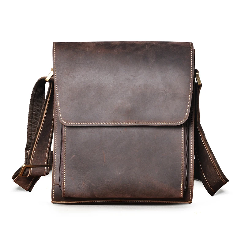 Azy horse leather design shoulder messenger bag cowhide cross body bag 8 tablet mochila thumb200