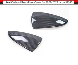 REAL CARBON FIBER ADDON SIDE MIRROR CAPS COVER Fit 21-22 LEXUS IS300 IS3... - £65.26 GBP