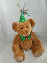 TY Beanie Buddy 2006 HAPPY BIRTHDAY the Bear (Green Hat & Tie) 13 inch no tags - $12.34
