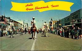 Hello From Shamrock TX Postcard PC88 #2 - £3.98 GBP