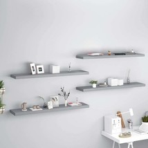 Wall Shelf Set of 4 Grey Honeycomb MDF and metal - $131.99