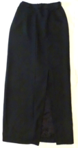 HAMPTON NITES BLACK MAXI DRESS SKIRT HIGH FRONT SLIT ELASTIC BACK ZIP LI... - £7.87 GBP