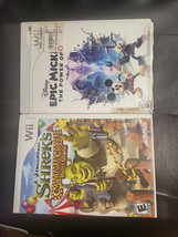 Lot Of 2 :Shrek&#39;s Carnival Craze Party Games + Epic Mickey 2 (Wii) Complete - £7.83 GBP