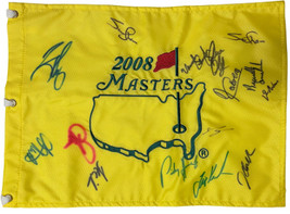 2008 Masters PGA Pin Flag 15 Sigs: Angel Cabrera/Snedeker/Harrington/Str... - £235.08 GBP