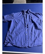 Ralph Lauren Button Up Shirt Mens Large Blue Blake Oxford Casual Red Pony - $21.77