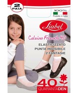 2 Pairs of Socks 40 Den Fantasy for Girl Elasticized Liabel 4040 Friends 40 - $42.37 MXN