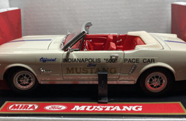 1964 1/2 Ford Mustang Indianapolis 500 Pace Car White Die Cast Car 1:18 Mira - £54.50 GBP