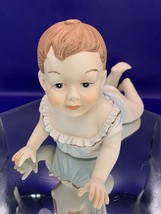 Vintage Bisque Porcelain Piano Babies Baby Boy Figurine - $20.57