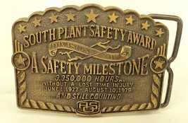 Vintage 1979 A O Smith Safety Brass Belt Buckle - £15.20 GBP