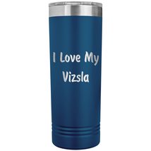Love My Vizsla v4-22oz Insulated Skinny Tumbler - Blue - £26.31 GBP