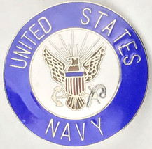 United States Navy Silver Tone Enamel Pin - £8.00 GBP
