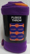 Clemson Tigers 50" by 60" Fleece 3 Bar Throw Blanket - NCAA - $14.54