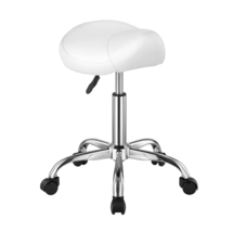 VEVOR Saddle Stool with Wheels, 450 LBS Ergonomic Rolling,  PU Leather, ... - $52.99