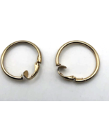 Vintage Gold Tone Hoop Earrings 1" L. H. Segal California, Clip On - $175.07 MXN