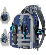 Fishing Backpack Tackle Sling Bag w/ Rod Holder | Lightweight Fly Tackle... - $51.01