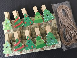120pcs Wholesale Wooden Clip,Photo Paper Peg,Clothespins,Christmas Tree Ornament - £14.47 GBP