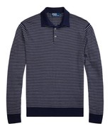 Polo Ralph Lauren Men&#39;s Cotton Stripe Regular Fit Polo Collar Sweater Na... - $198.45 CAD