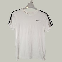 Adidas Kids Shirt Youth Large 14/16 White Short Sleeve Spell Out Logo Ca... - $10.60