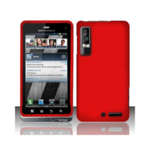 Motorola Droid 3/Milestone XT862 Rubberized Snap-On Cover, Red - $7.99