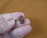 (CR593-100) 5/8&quot; Fairy Stone CHRISTIAN CROSS oiled Staurolite Crystal MA... - $15.88