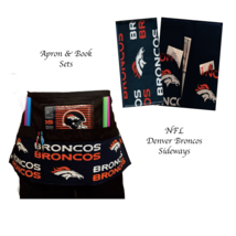 NFL Denver Broncos Sideway Server Book and Apron Set  - $39.90