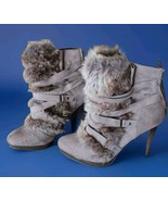 Womens Faux Fur Spike Heel Boot - £15.90 GBP