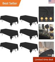 6 Pack Black s for 8 Foot Rectangle Tables 60 x 126 Inch - 8ft Rectangul... - $76.74