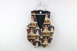 Vtg 90s Streetwear Womens Small / Medium Christmas Snowman Tie Back Vest... - $59.35