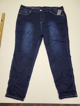 Avenue Denim Womens Blue Skinny Leg Jeans Dark Wash Size 22 Average NWT - £9.76 GBP