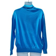 Crocodile Men’s Shirt Long Sleeve Blue Knit 1/4 Zip Pullover Size XL - £17.97 GBP