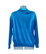 Crocodile Men’s Shirt Long Sleeve Blue Knit 1/4 Zip Pullover Size XL - £17.64 GBP