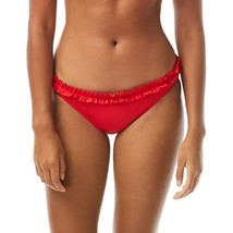 $65 Kate Spade Cabana Mini Ruffle Classic Bikini Bottoms Iced Red Large NWOT - £33.73 GBP