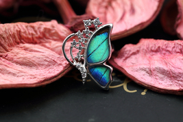 Navia Jewelry Butterfly Wings Doxocopa cherubina Silver Earclip NE-1087D-RH - £31.49 GBP