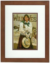 Wild West by Terri Kelly Moyers Western Pretty Cowgirl Double Matted &amp; Framed  - £61.50 GBP