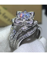 3.50Ct Round Lab Created Diamond 14K White Gold Over Engagement Bridal R... - $132.99