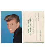 Vtg 1960s Bobby Rydell Fan Club Membership Card Photo Nice Photograph - £11.00 GBP