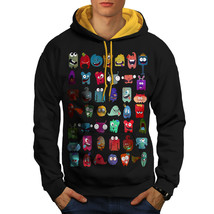 Wellcoda Crazy Silly Print Mens Contrast Hoodie, Friendly Casual Jumper - £31.46 GBP