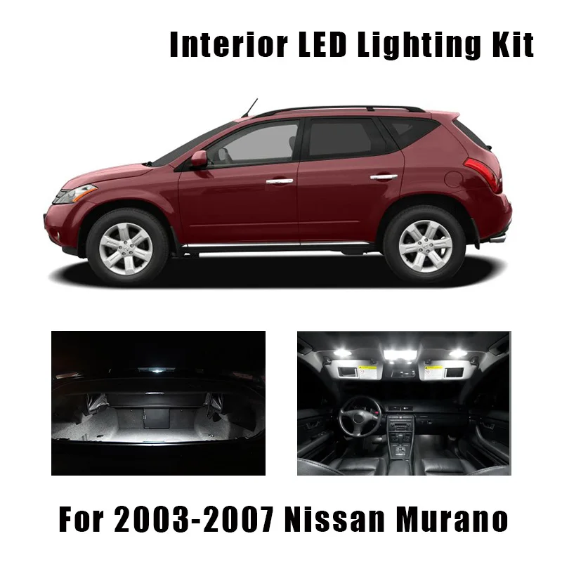 13 Bulbs White Car LED Interior Ceiling Light Package Kit For 2003-2006 2007 Mur - £120.74 GBP