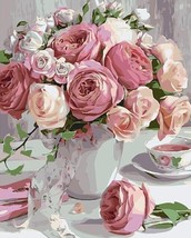 5D DIY Pink Roses with Teacup Diamond Painting Art Kit Crystal Embroider... - £8.11 GBP