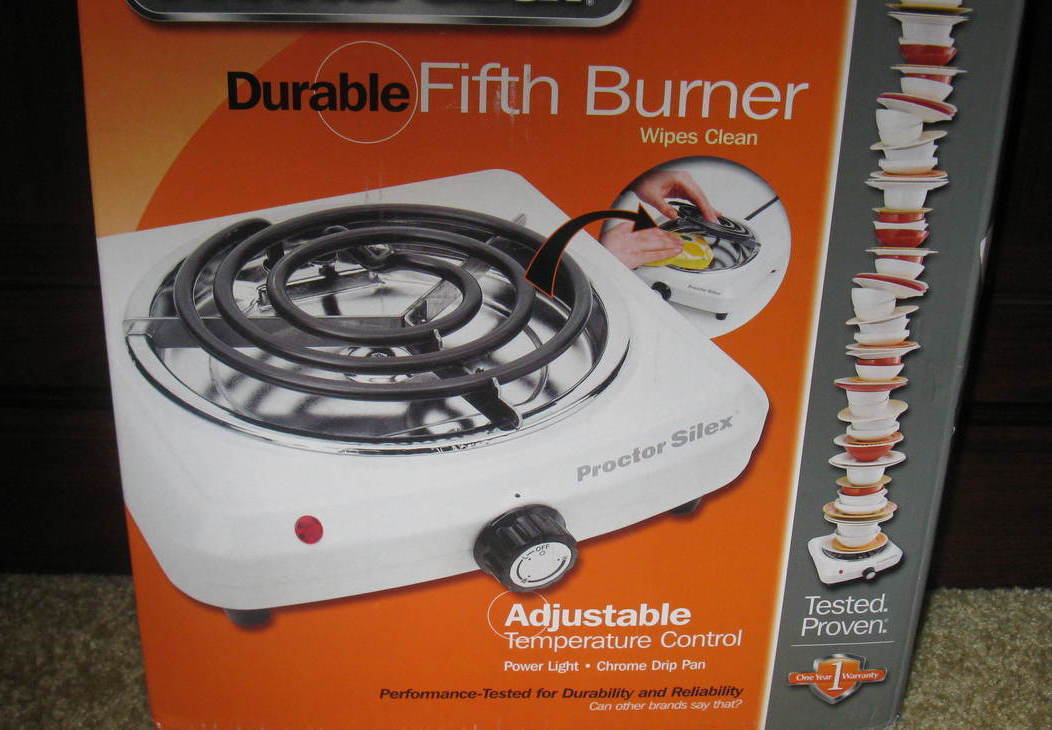 Fifth Burner Cooker Proctor Silex Adjustable Temperature Control Electric New - $44.99