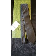 Black Gucci GG Pattern 100% Silk Tie - $124.73