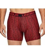 Under Armour Red Black Stripes Subdued Squiggly Lines XOXO Boxers Men&#39;s ... - $24.99