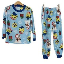 Holiday pajamas 4/5 Minions Despicable Me kids christmas long sleeve 2 pc NEW - $16.83