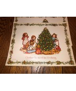 6 1974 American Greetings Holly Hobbie Christmas Placemats 11 1/2&quot; x 15 ... - £7.94 GBP