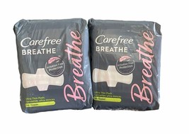 Carefree Breathe SUPER Ultra Thin Pads with Wings Feminine Care 14ct Ea - £23.50 GBP